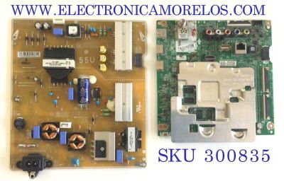 KIT DE TARJETAS PARA TV LG / MAIN EBT64426303 / EAX67476203 / FUENTE EAY64529401 / EAX67189101 / PANEL NC550DGG AAFX3 / MODELO 55UJ6300-UA.AUSYLOR